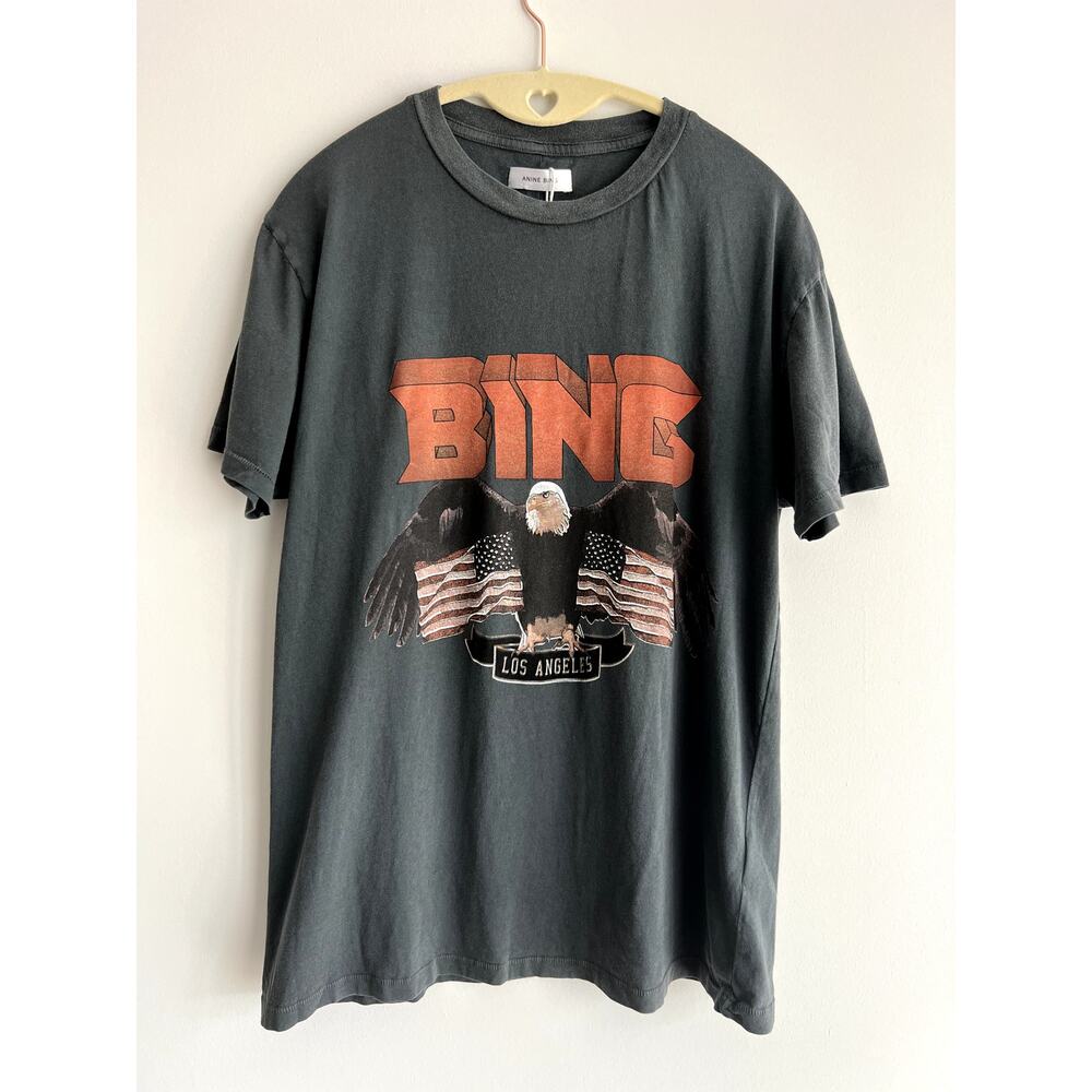 Anine Bing Vintage Eagle Los Angeles Retro Graphic USA Gray Tee T-Shirt (size M) - Picture 2 of 10